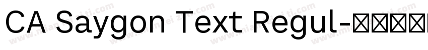 CA Saygon Text Regul字体转换